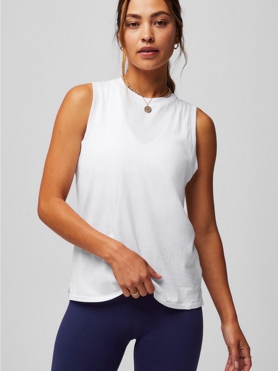 Fabletics Tops - Fabletics Cream Sleeveless Crewneck Tank, Size Medium, Excellent Condition Soft